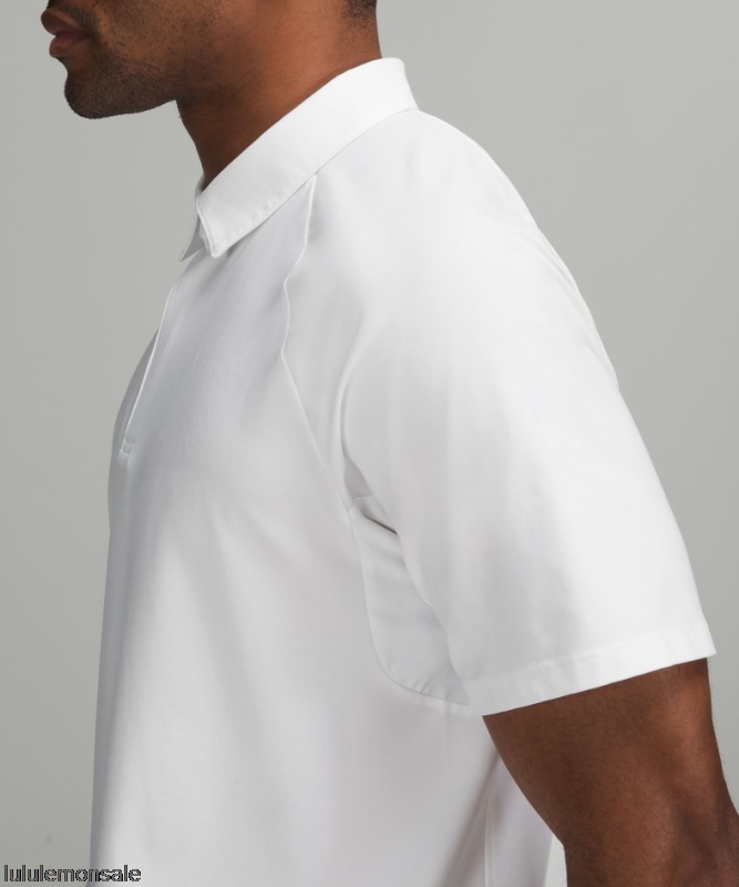 Lululemon Verkauf DELULU747 | Stretch Golf Poloshirt Weiß